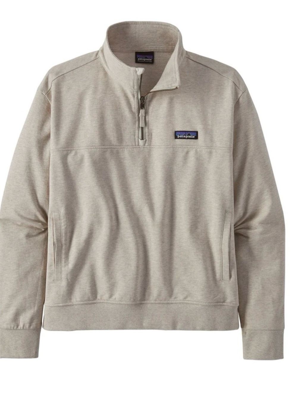 Patagonia Women’s Ahnya Pullover Quarter Zip Dyno White Beige Size M